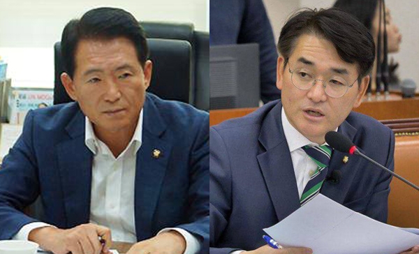 (사진=김한표 자유한국당 의원(좌), 박용진 더불어민주당 의원(우) 페이스북)