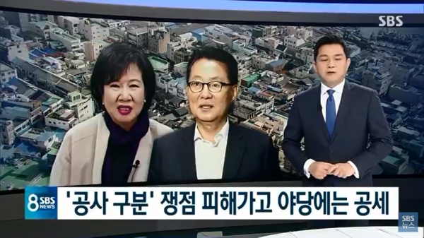 민주평화당 박지원 전 대표(오른쪽)와 손혜원 의원. (사진출처= SBS뉴스 캡처)