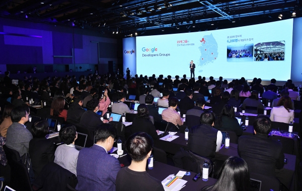 구글코리아는 6일 서울 신라호텔에서 'AI with Google 2019 Korea - 모두를 위한 AI'를 개최했다. (사진제공=구글코리아)