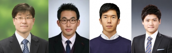 김봉중(왼쪽부터) 교수, 정우철 교수, 구본재 박사후 연구원, 조용륜 박사과정 사진제공=GIST