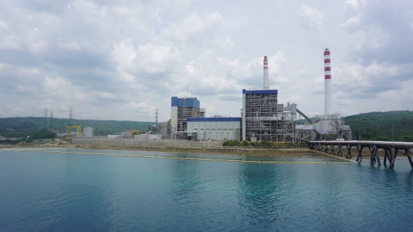 대림산업이 계통병입을 완료한 필리핀 최초의 초임계압 방식의 산 부에나벤튜라 석탄화력발전소 전경 (사진=대림)