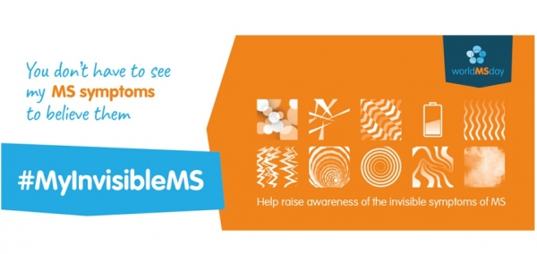 세계다발성경화증협회가 마련한 '2019 World MS Day' 캠페인. 눈에 보이지 않는 다양한 증상을 극복하자는 의미가 담겨 있다.