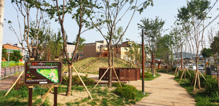 안동시 송청 어린이공원 조성으로 녹색휴식공간을 마련 했다.  (사진제공=안동시)
