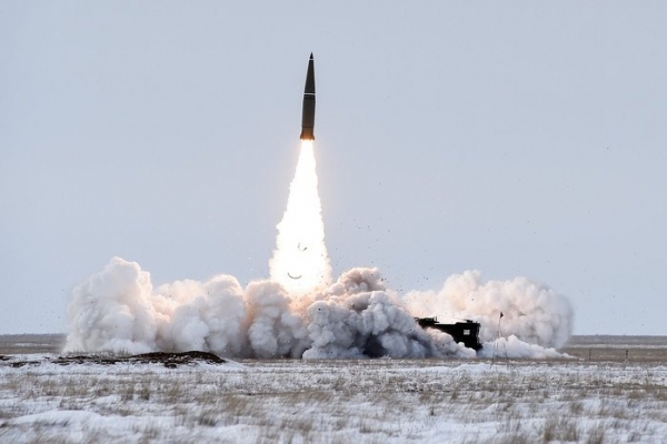 이스칸데르-M 미사일의 발사장면 (사진출처= 러시아 국방부)