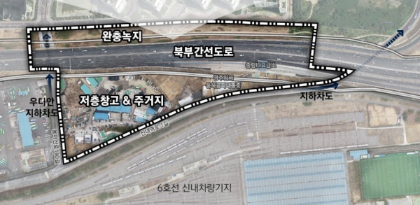 신내동 일대 컴팩트 시티 건설 대상지 위치도(자료 제공=서울시)