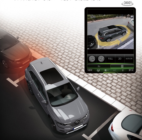 르노삼성자동차가 QM6 전용 고화질 어라운드 뷰 모니터링 시스템 '3D-HD 360 스카이뷰 카메라'를 출시했다.(사진=르노삼성자동차)