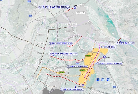 정부의 수도권 3기 신도시 조성 계획에 포함된 경기도 하남 교산 신도시 위치도(사진=국토교통부)