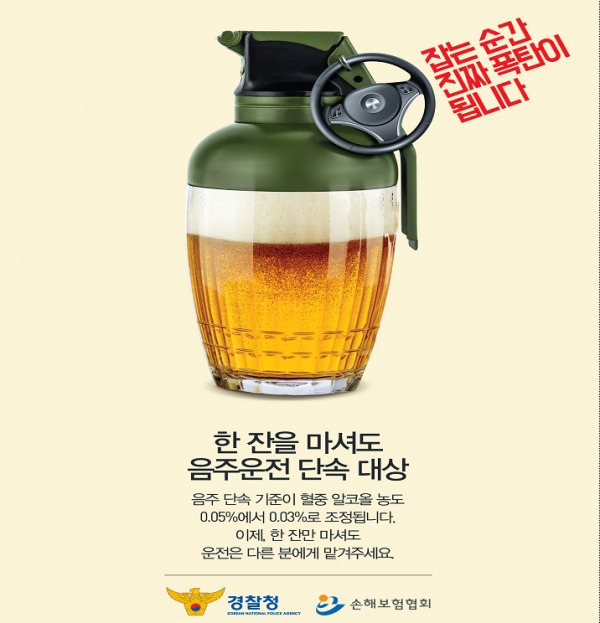 경찰철 음주운전 예방 포스터