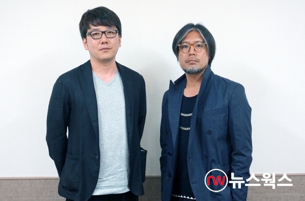 사카모토 히로유키(왼쪽) 메인 프로듀서와 요코야마 마사요시 치프 프로듀스. (사진=박준영 기자)
