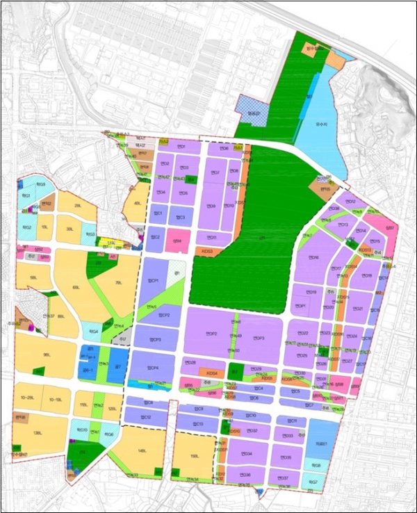 마곡 도시개발사업 토지이용계획도 (기정) (자료제공=서울시)