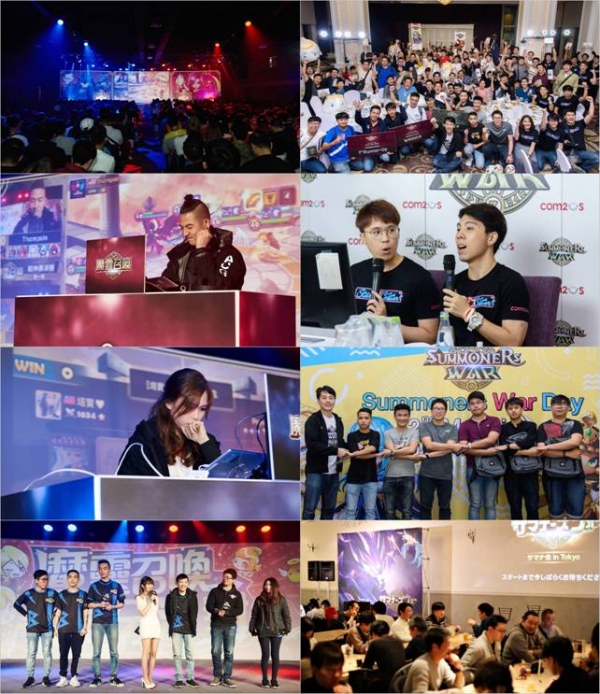 대만 유저 행사 모습(왼쪽), 태국 및 일본(마지막) 유저 행사 모습(오른쪽)
