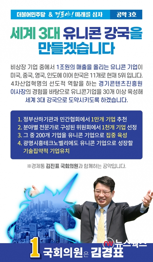 3호 공약 포스터(자료제공=김경표 선거캠프)