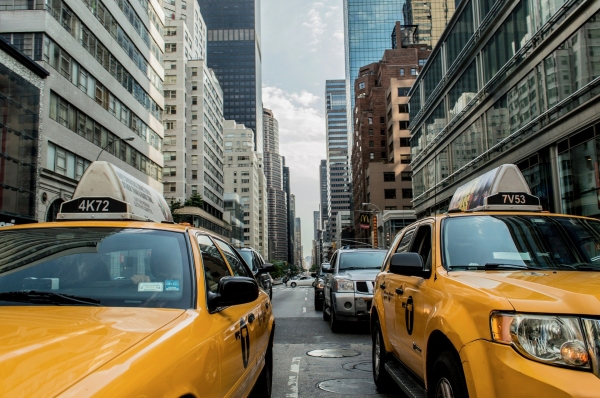 인기여행지 3위를 차지한 미주지역 여행지 중 뉴욕의 노란 택시가 인상적인 시내 전경 (사진제공=KRT여행사)