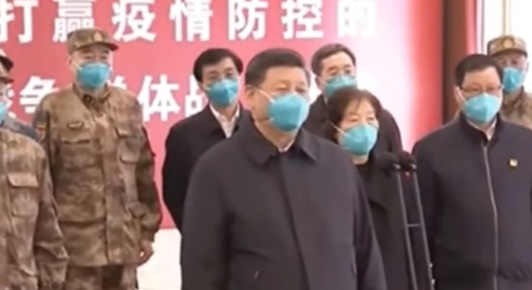 시진핑 중국 국가주석이 지난 10일 후베이성 우한을 방문했다. (사진=CNA 유튜브 캡처)