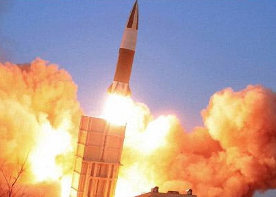 북한이 공개한 미사일 발사체 모습(사진출처=조선중앙통신)