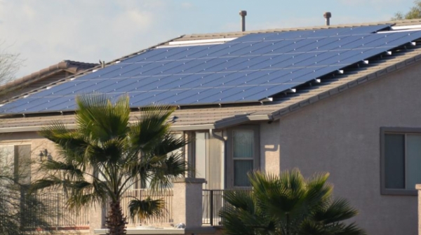 미국 애리조나(Arizona)주 주택에 설치된 한화큐셀 태양광 모듈 (사진제공=한화큐셀)