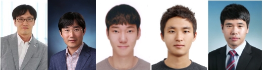 조성호(왼쪽부터) 교수, 고승환 교수, 김민, 김권규, 하인호 연구원 (사진제공=KAIST)