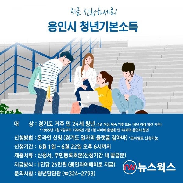 용인시 청년기본소득 신청 안내 홍보물(자료제공=용인시)