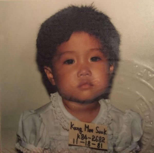 강미숙씨가 1984년 9월 미국으로 입양 당시 3살 때 모습 (사진=강미숙씨 sns)