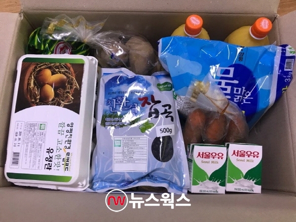 영양플러스사업 대상자에게 배송되는 보충식품 패기기 (사진제공=양평군)