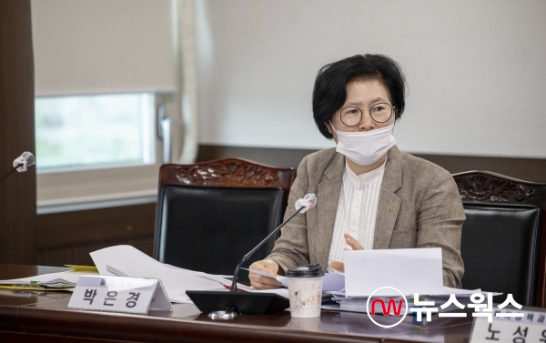 지난 11일 박은경 의원이 문복위에서 조례안에 대해 설명하고 있다. (사진제공=안산시의회)