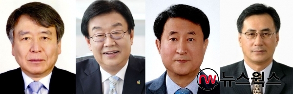 (왼쪽부터) 구교형, 김정남, 이성택, 최창식 DB그룹 신임 부회장. (사진제공=DB그룹)