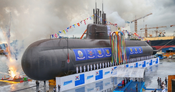 대우조선해양이 건조 중인 대한민국 최초의 3000톤급 잠수함 '도산안창호함'. (사진제공=대우조선해양)