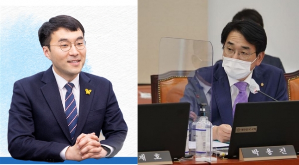 김남국(왼쪽) 더불어민주당 의원과 같은 당의 박용진 의원. (사진=블로그&인스타그램 캡처)