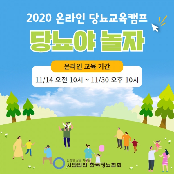 2020 온라인 당뇨교육캠프 '당뇨야 놀자' 포스터. (사진제공=한국당뇨협회)