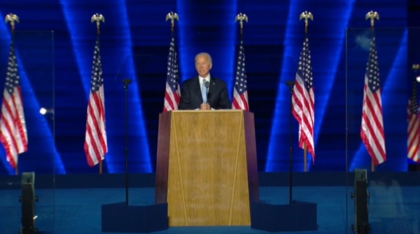 조 바이든 민주당 후보가 7일(현지시각) 대국민연설을 하고 있다. (사진=바이든 공식 유튜브 캡처)