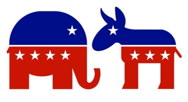 미국 공화당의 상징인 코끼리(왼쪽)과 민주당의 상징인 당나귀. (사진=CNN 캡처)