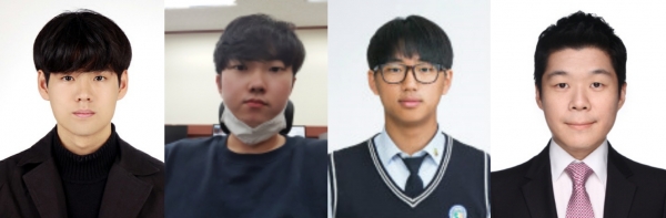 정종윤(왼쪽부터), 김태곤, 배재영 학생, 강상규 교수 (사진제공=GIST)