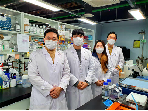 (왼쪽부터)주재열 선임연구원, 김성현, 양수민, 임기환 연구원.