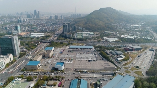 서울시와 하림 간 갈등을 낳고 있는 서초구 양재동 화물터미널 부지. (사진제공=하림)