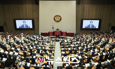 국회 본회의 모습. (사진=국회 홈페이지 캡처)