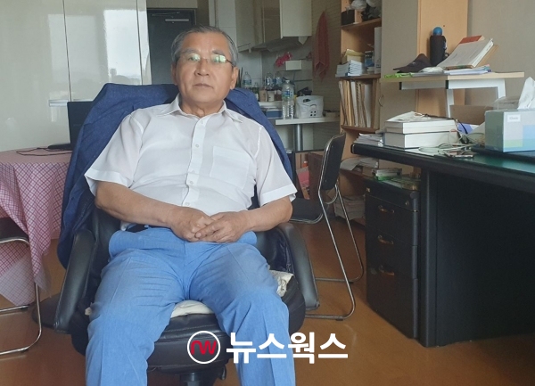 뉴스웍스와 만난 김대환 일자리연대 상임대표. (사진=전다윗 기자)
