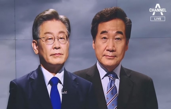 이재명(왼쪽) 경기지사 vs. 이낙연 민주당 전 대표. (사진=채널A뉴스 캡처)