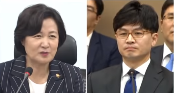 추미애 전 법무부장관 vs. 한동훈 검사장. (사진=채널A 뉴스 캡처)