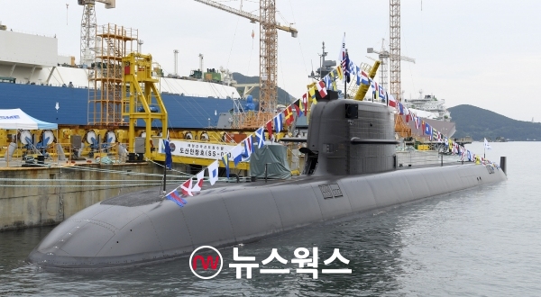 대우조선해양이 건조해 지난 8월 인도한 대한민국 최초 3000톤급 잠수함인 '도산안창호함'. (사진제공=대우조선해양)