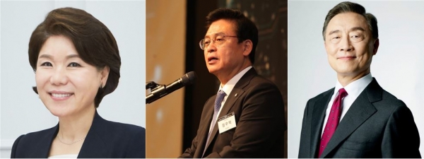 (왼쪽부터) 조은희 전 서초구청장, 정우택 전 국민의힘 의원, 최재형 전 감사원장. (사진=페이스북 캡처)