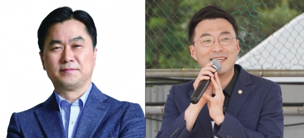 김종민(왼쪽) 민주당 의원 vs. 김남국 민주당 의원. (사진=페이스북 캡처)