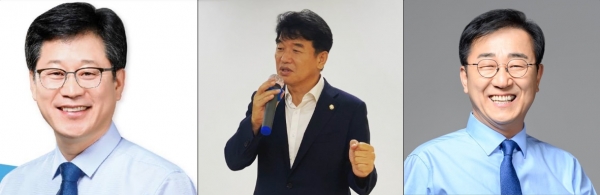 (왼쪽부터 차례로) 안호영·문진석·김윤덕 민주당 의원. (사진=페이스북 캡처)