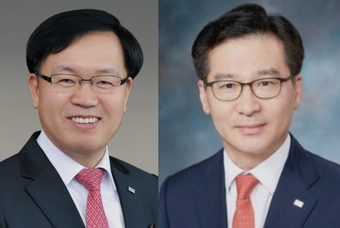 미래에셋생명 변재상 대표(사진 왼쪽), 김재식 대표