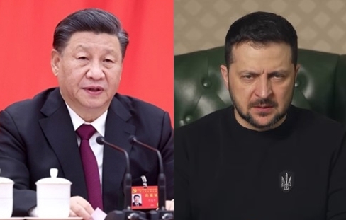 시진핑(왼쪽) 중국 국가주석과 볼로디미르 젤렌스키 우크라이나 대통령.  (사진=중국 중앙인민정부 홈페이지·젤렌스키 인스타그램)