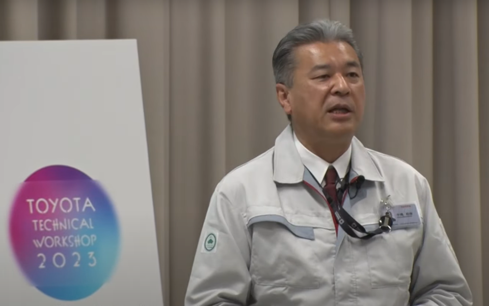 12일 열린 도요타 기술설명회에서 히로키 나카지마 최고기술책임자가 기술 전략을 발표하고 있다. (사진=도요타 홈페이지 캡처)