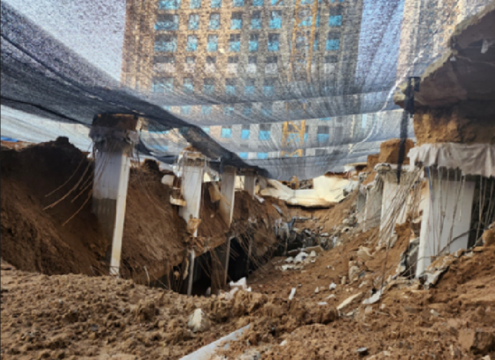 인천 검단 아파트 지하주차장 붕괴사고 현장. (사진제공=국토교통부)