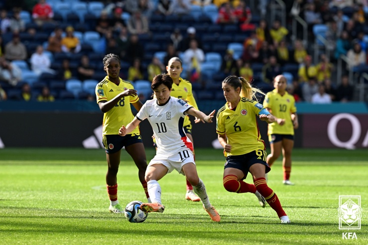 한국 여자축구 대표팀이 콜롬비아에 0-2로 패했다. (사진=대한축구협회 홈페이지 캡처)