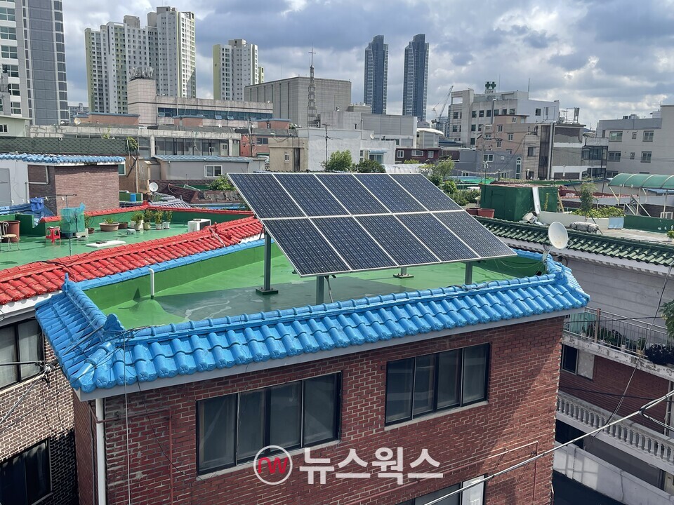 부천시 꽃마을경로당 태양열 전기설비 모습(사진제공=부천시)