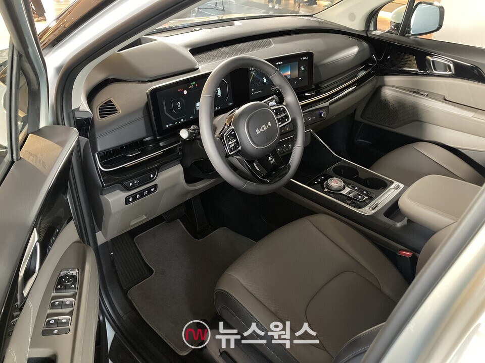 신형 카니발 내부 모습. (사진=정은지 기자)