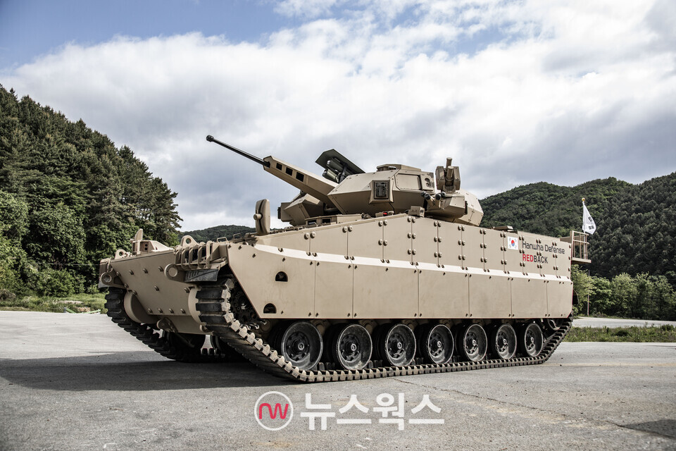 한국 육군이 시범운용 중인 '레드백'. (사진제공=한화에어로스페이스)